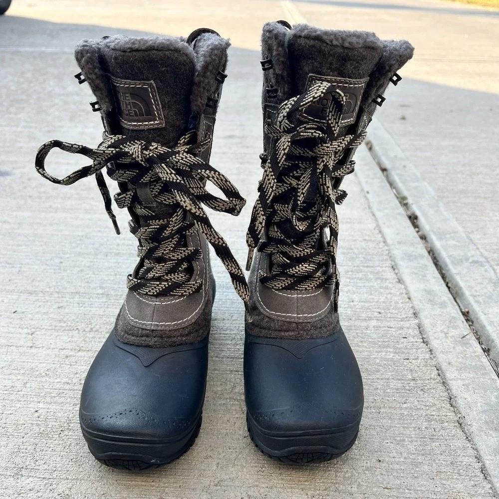 THE NORTH FACE Shellista III Waterproof Insulated Brown Winter‎ Boot US 6